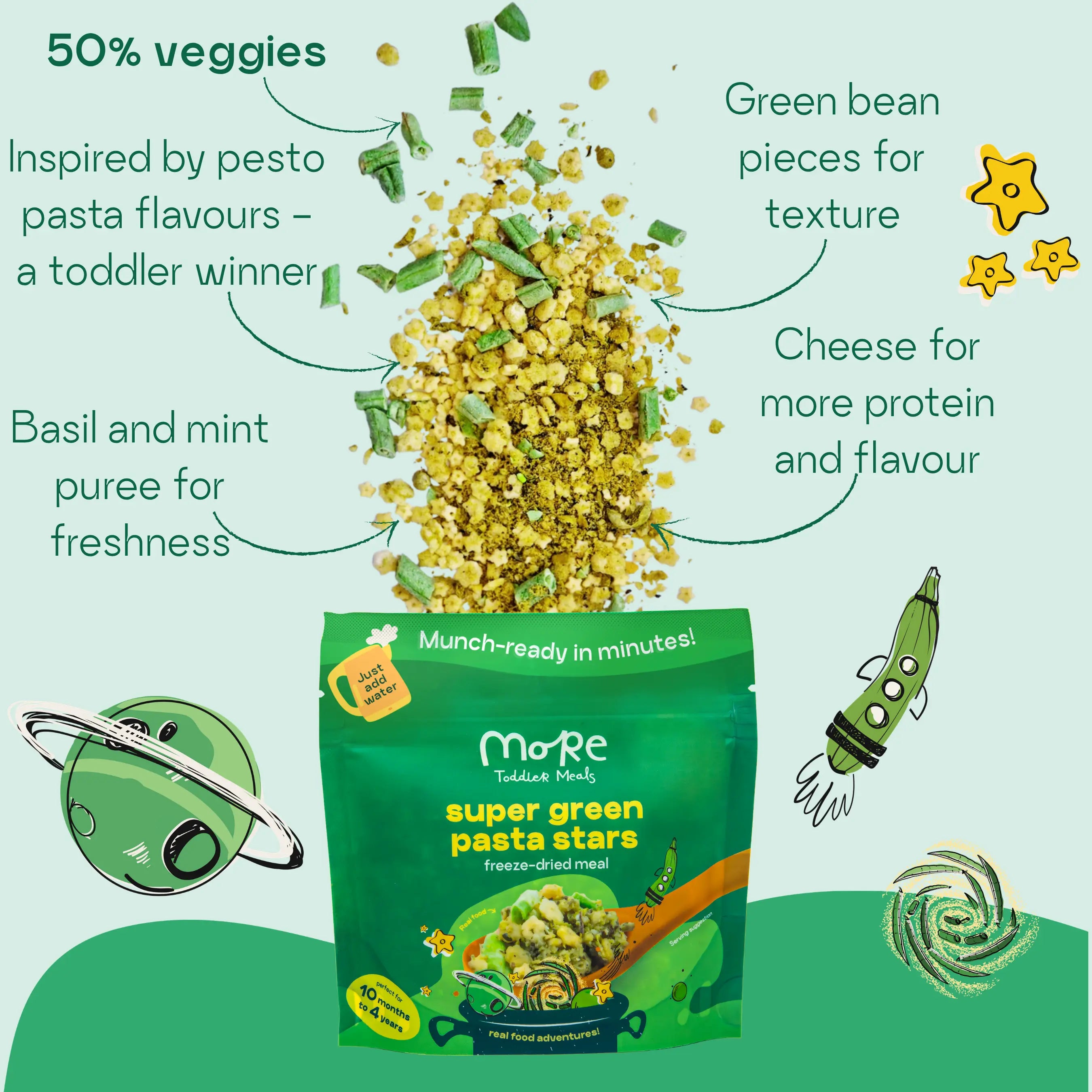 Super Green Pasta Stars More Toddler Meals